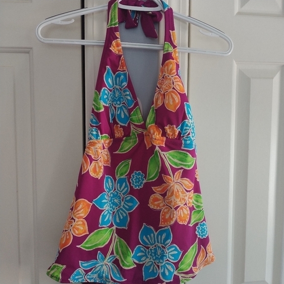 Chadwick's Floral Two Piece Tankini Skirted Bathing Suit 8 - Picture 12 of 12